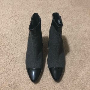 Dark grey ankle boots.Kitten heels.Size 7(US size)